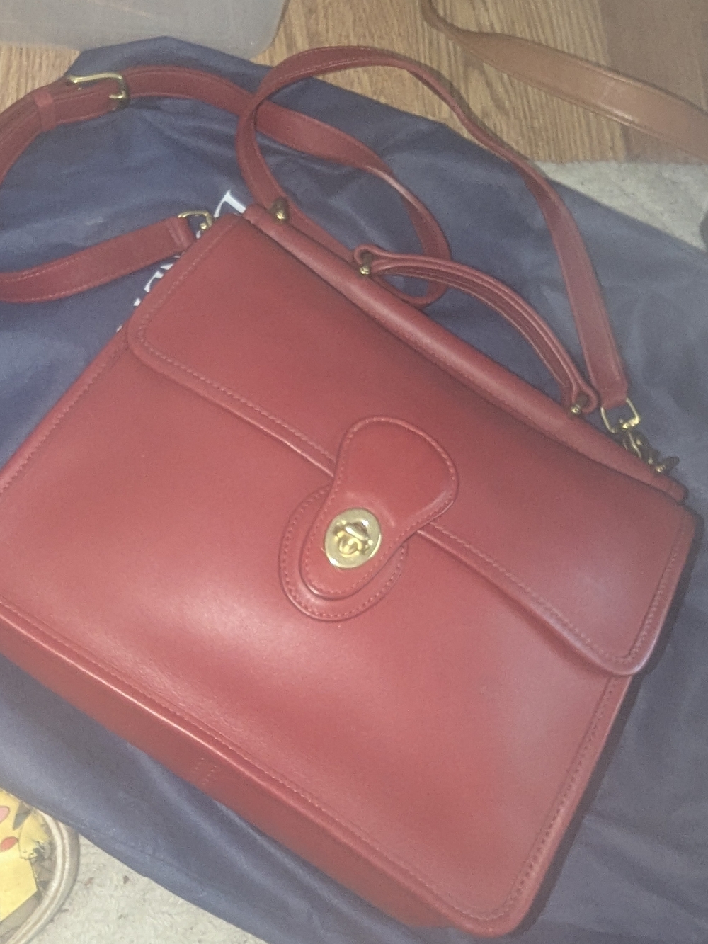 New Old Stock Coach Willis In Burgundy With Matched Nos Wallet